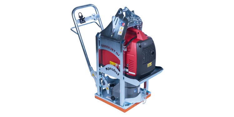 Vakuumaggregat QJ Quickjet 600e med röd motor i stålram